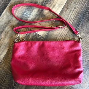 Perfect crossbody red leather purse